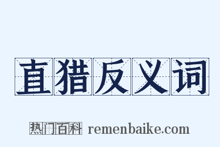 直猎反义词是什么意思的图片